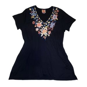 Johnny Was LA Black Tunic